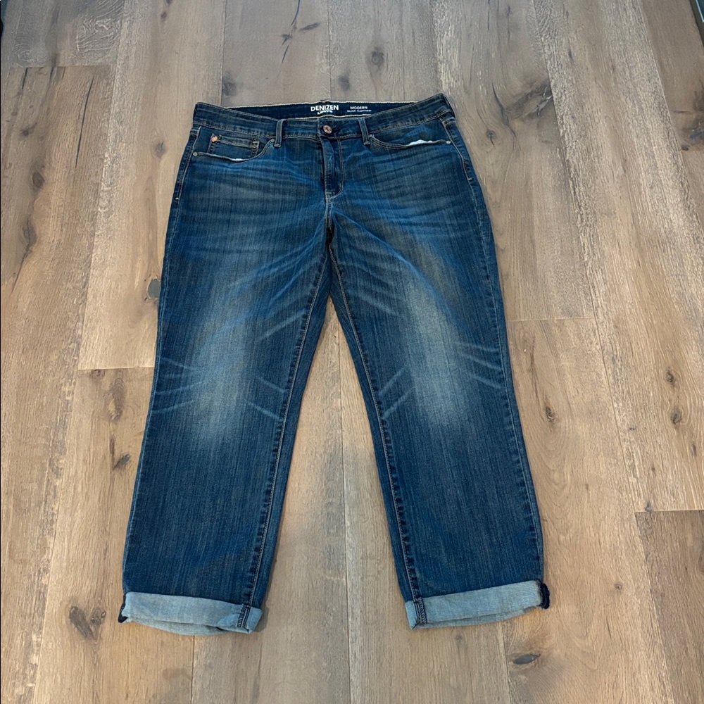 Levi's Denizen Modern Slim Cuffed Jeans - Deep Indigo